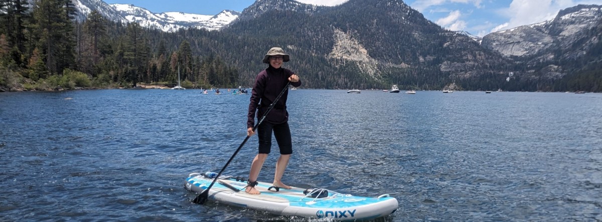 Tammy standup paddleboarding